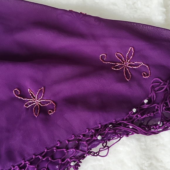 Rima Purple Beaded Sarong NWOT - Picture 8 of 8